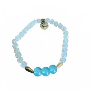 Erimish Light Blue Beaded Ball Bracelet